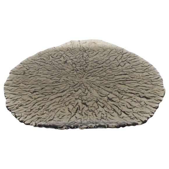 Hand‑Crafted Japanese Smoke Glass Textured Charger Plate Decorative Round Platte - Picture 11 of 11